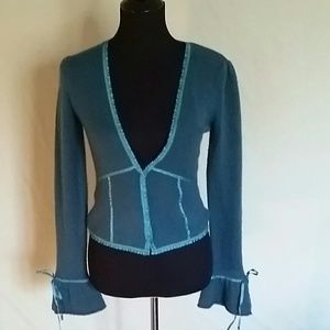 Dark teal dressy cardigan