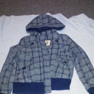 New stripped gray winter cotton coat