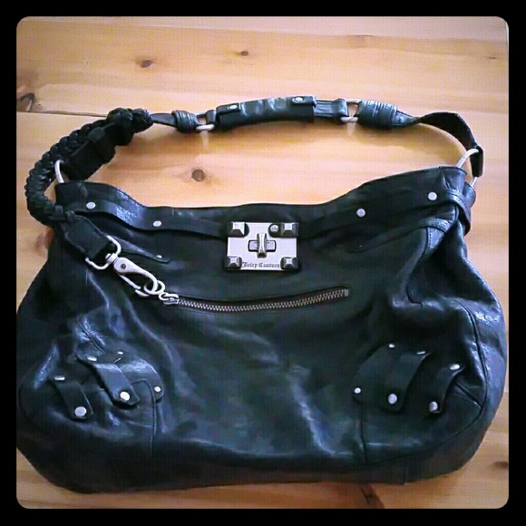 Juicy Couture Black Leather Shoulder Bag