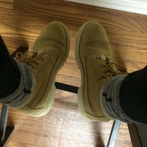 Light tan timberlands!