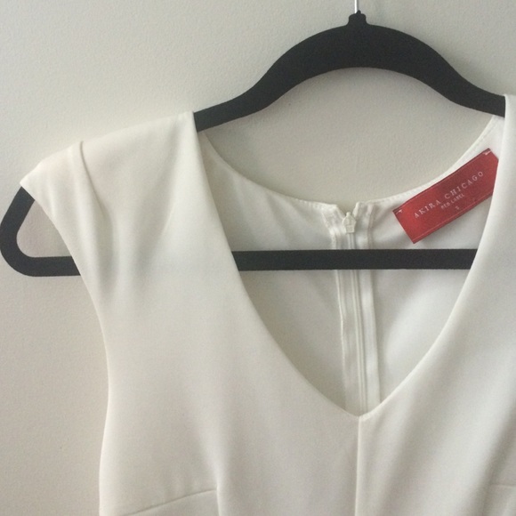White skater dress