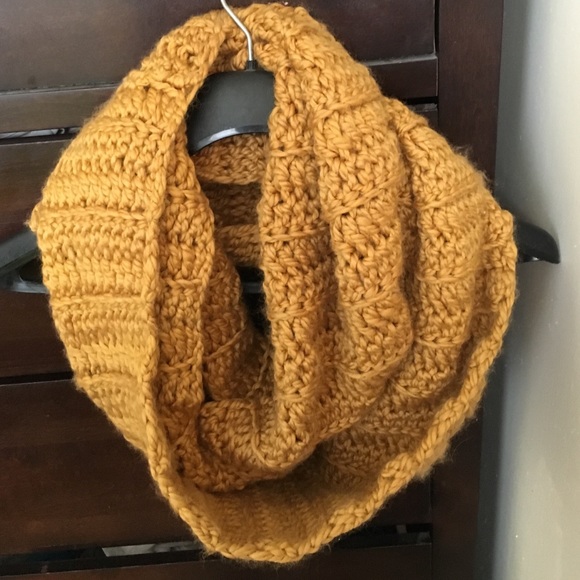 Handmade Yellow Infinity Scarf