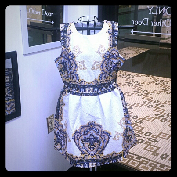 Royal mini dress