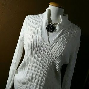 Winter White Sweater sz Plx