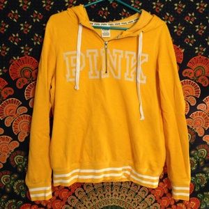 Bright yellow "PINK" sweater!