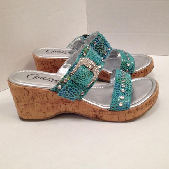 Grazie bling wedge sandals