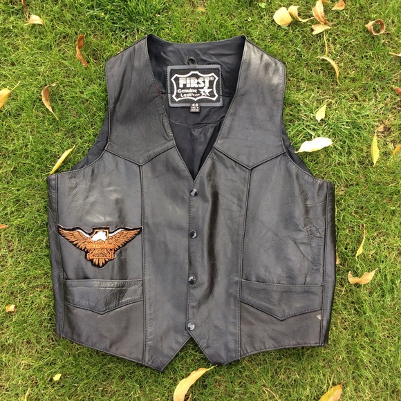 Harley-Davidson Other - ⭐️SALE! Harley Davidson Patch Vintage Leather Vest