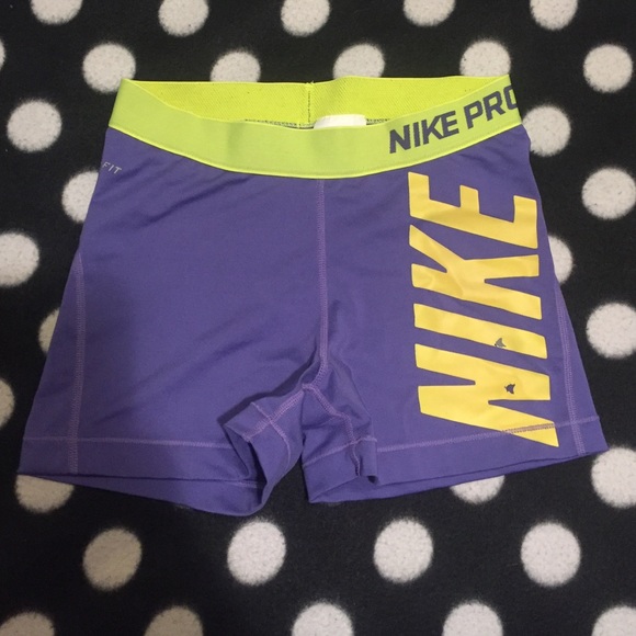 Lavender and neon Nike tights - Picture 1 of 3