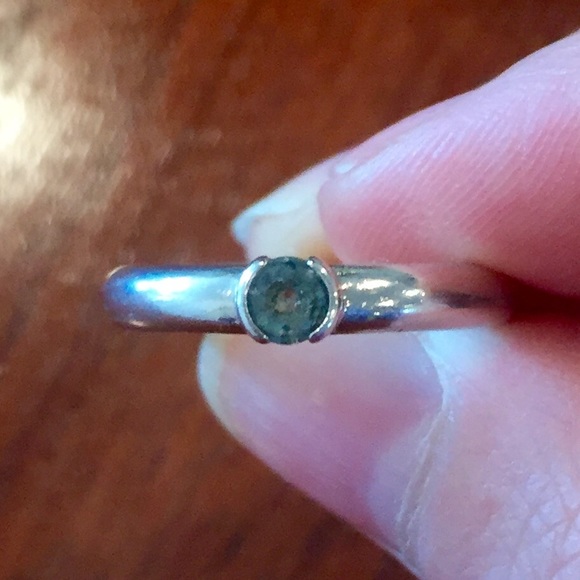 Authentic Tiffany Aquamarine Ring - Picture 2 of 4