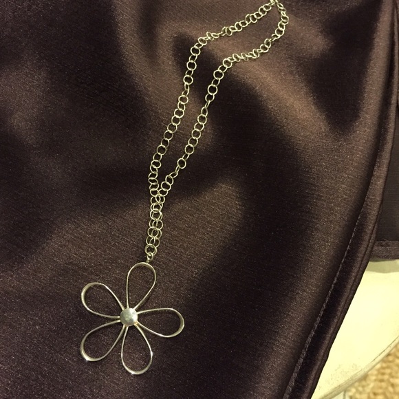 Sterling Silver Flower Necklace
