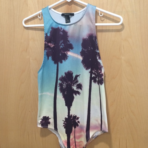 Palm tree leotard