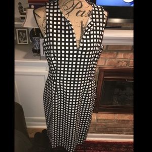 J. Crew black and white check sleeveless dress. 12