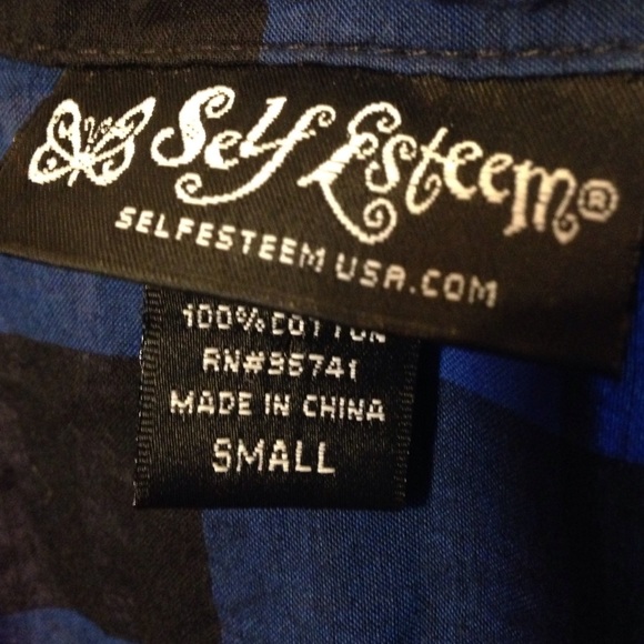 🐳Blue & Black Plaid Button-Up🐳 DONATED! - Picture 3 of 4