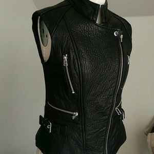 Women's leather vest