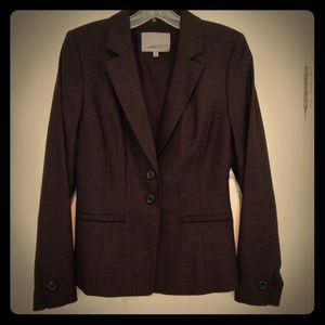 NWOT Classiques Entier Brown Wool Blazer