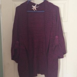 Cardigan sweater-plus size