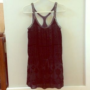 Free People cut velvet black dress