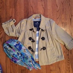 Cropped Swing Trench Coat