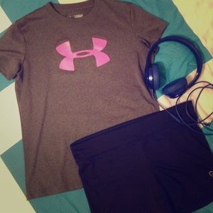 Pink/Grey Under Armour Shirt