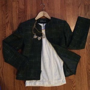 Vintage Green Tweed Blazer