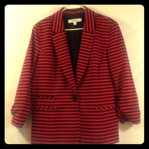 Nine West Red and Black Blazer