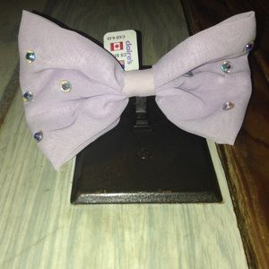 Purple Medium Bow + Mini Flower Hair Bow