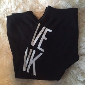 PINK crop sweatpants