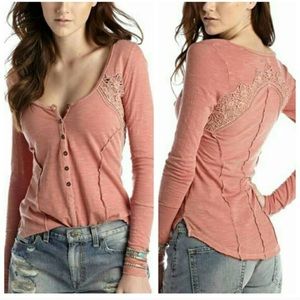 Free people - keepsake crochet Henley