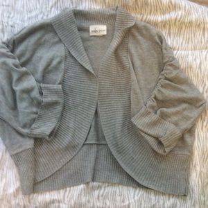 Gray crop top cardigan
