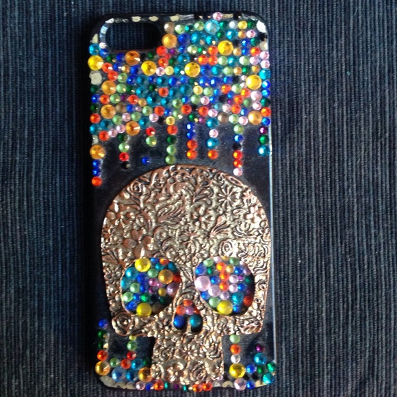 Apple5 bejeweled phone case