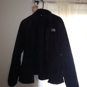 BLACK north face zip up jacket