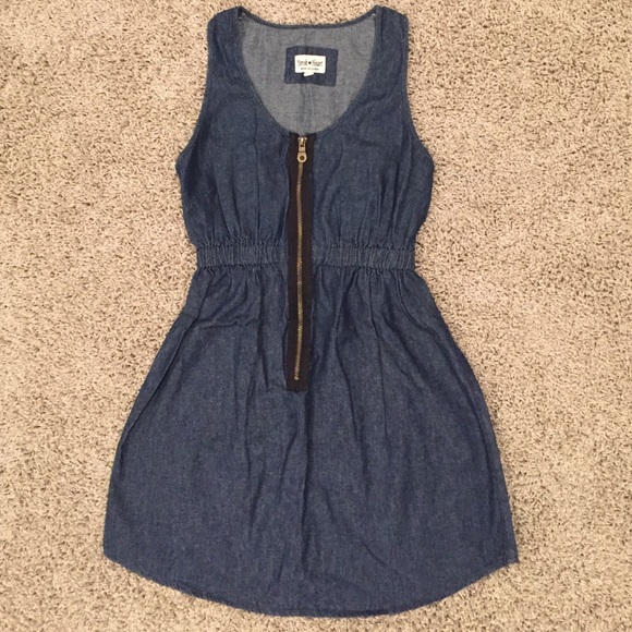 Denim Zipper Dress