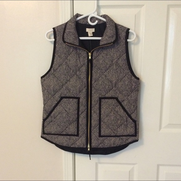 j. Crew herringbone vest