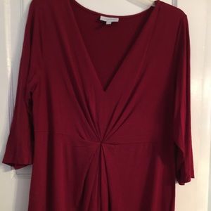 Deep red tunic top