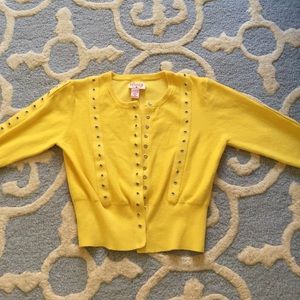Tracy Reese yellow cardigan small