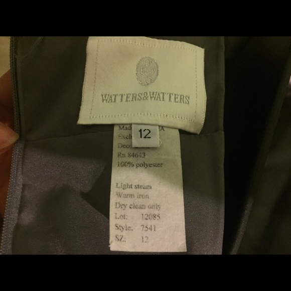 Sale 🎉Watters &Watters grey dress sz 12 style7541 - Picture 4 of 4