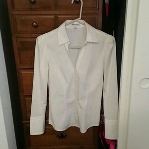 Express white button down