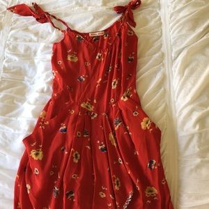 Rebecca Taylor red floral dress size 2