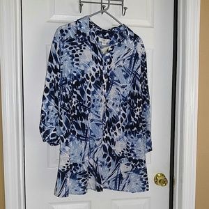 Women's 1x blue and white plus size nwt cj banks