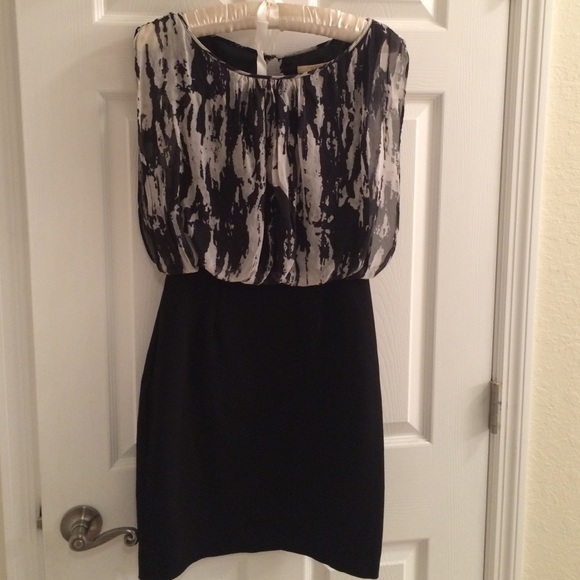 Dress with sheer accent