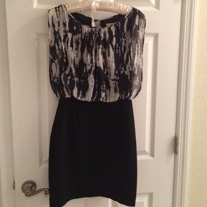 Dress with sheer accent