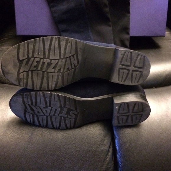 🎉SOLD🎉 Stuart Weitzman 5050 Suede Boots Blue - Picture 2 of 4