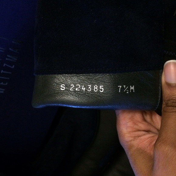 🎉SOLD🎉 Stuart Weitzman 5050 Suede Boots Blue - Picture 3 of 4