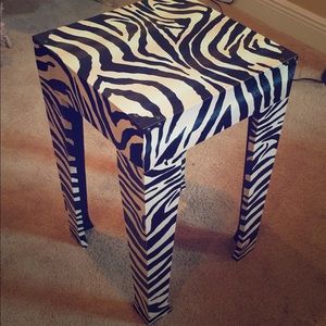 Zebra side table