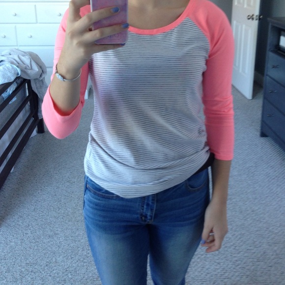 Grey & Pink Striped Shirt