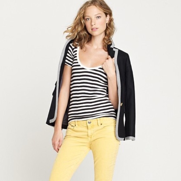 *SOLD* Edith Miller Striped Ribbed Knit Tee Size M
