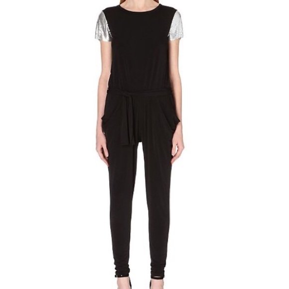 MICHAEL Michael Kors Metallic Sleeve Jumpsuit
