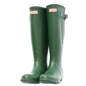 Matte Green Hunter Boots Size 8