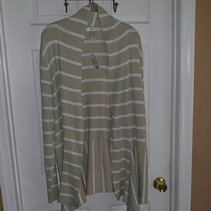 Women's size 1x cardigan stripes go up & down nwt