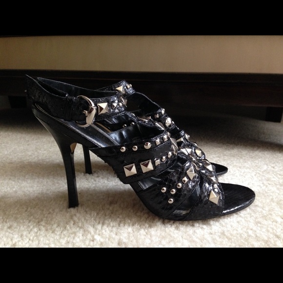 White House Black Market | Black Studded Heels